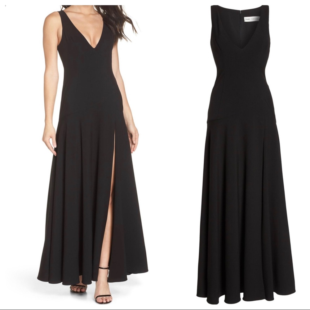 Fame & Partners The Hazel Front Slit Gown